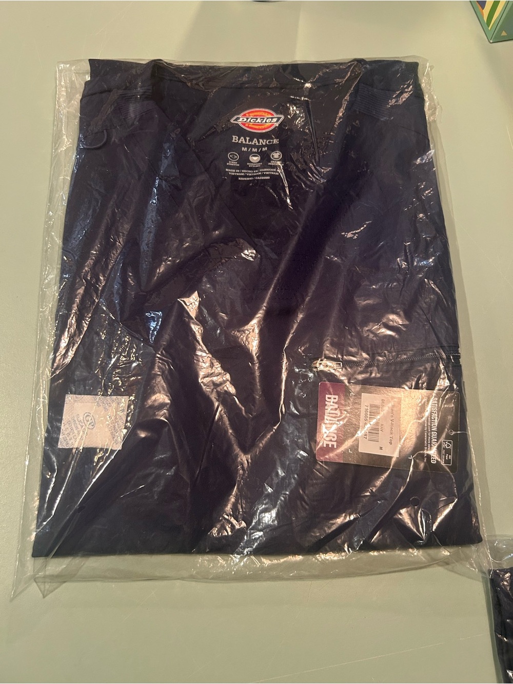Dickies Navy V-Neck Scrub Top